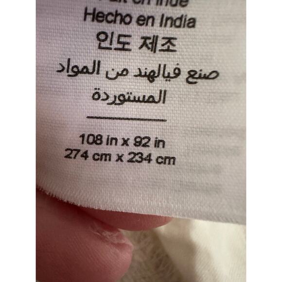 West Elm Modern Geo King Cal King Duvet Cover Alabaster White Textured Heavy - Picture 5 of 7